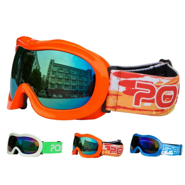 Boys Girls Snowboad Goggles Anti-UV Fog Skiing Eyewear Snowmobile Winter Sports
